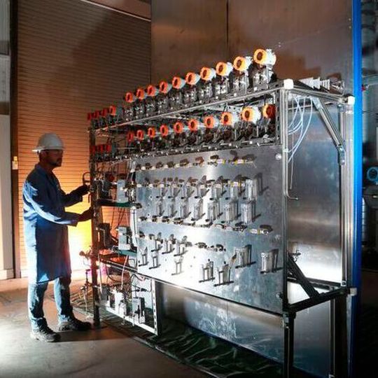 Feed control system for Eco Catalytic’s new ethylene process pilot unit at the Southwest Research Institute in the USA. Feed control system for Eco Catalytic’s new ethylene process pilot unit at the Southwest Research Institute in the USA.