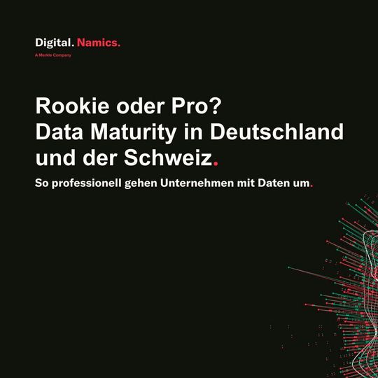 Wie gut gehen deutsche und schweizer Unternehmen mit Daten um und inwieweit profitieren sie von ihnen? Diese Fragen beantwortet die aktuelle Studie "Rookie oder Pro? Data Maturity in Deutschland und der Schweiz" von Namics. Wie gut gehen deutsche und schweizer Unternehmen mit Daten um und inwieweit profitieren sie von ihnen? Diese Fragen beantwortet die aktuelle Studie "Rookie oder Pro? Data Maturity in Deutschland und der Schweiz" von Namics.