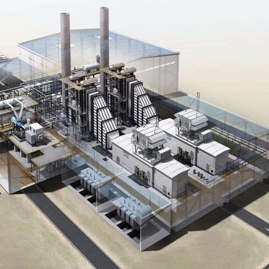 Modellhafte Darstellung des neuen, hocheffizienten Gas- und Dampfturbinenkraftwerks, das Evonik im Chemiepark Marl in ähnlicher Form errichten wird. Modellhafte Darstellung des neuen, hocheffizienten Gas- und Dampfturbinenkraftwerks, das Evonik im Chemiepark Marl in ähnlicher Form errichten wird.