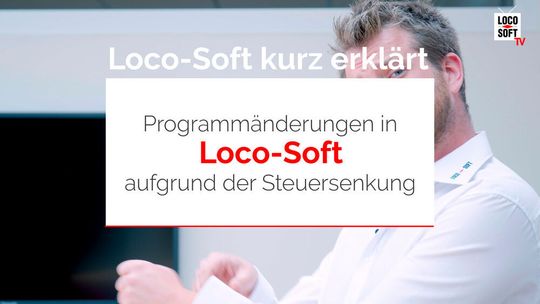 Loco-Soft hat die Händlerpartner professionell auf die Mehrwerststeueränderung vorbereitet. Loco-Soft hat die Händlerpartner professionell auf die Mehrwerststeueränderung vorbereitet.