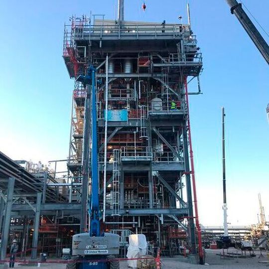The construction team is employing innovative ways to help maintain the health and safety of the project workforce during the pandemic. The construction team is employing innovative ways to help maintain the health and safety of the project workforce during the pandemic.