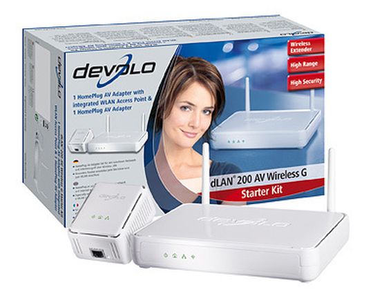 Das „Starter-Kit“ von Devolo für Powerline, LAN und Wireless LAN. Das „Starter-Kit“ von Devolo für Powerline, LAN und Wireless LAN.