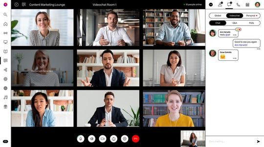 Networking wird auf der DMEXCO 2020 neu gedacht: Sogenannte Spaces im „Virtual Café“ bilden themen- oder zielgruppenspezifische Räume, in denen Aussteller beispielsweise ihre Roadshows abhalten oder mit Kunden privat im Austausch bleiben können. Networking wird auf der DMEXCO 2020 neu gedacht: Sogenannte Spaces im „Virtual Café“ bilden themen- oder zielgruppenspezifische Räume, in denen Aussteller beispielsweise ihre Roadshows abhalten oder mit Kunden privat im Austausch bleiben können.