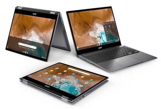 Acer tiene una cuota de mercado del 50% de Chromebooks en Alemania. Nuevos modelos como el Chromebook Spin 713 deberían garantizar que esto siga siendo así y que el mercado continúe creciendo