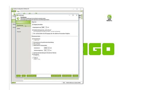 Ist die Pro 2 verbunden, kann der Anwender seine gewünschten Parameter einstellen.