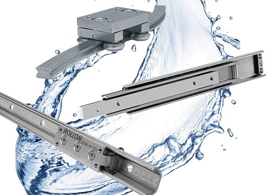 Die prägerollierten Edelstahlprofile mit radialen Rollenläufern sind sehr kostengünstig und gewährleisten dank innenliegender Laufbahnen auch in schmutzigen Umgebungen einen zuverlässigen Betrieb.