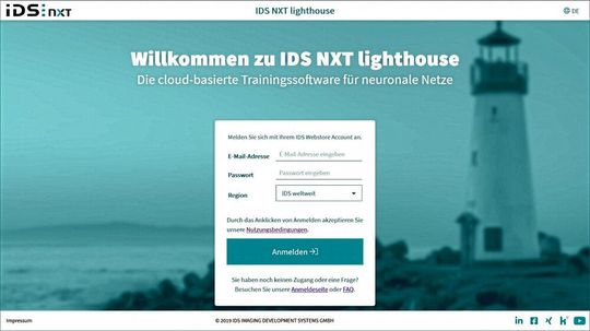 Die einfache Bedienbarkeit der Trainingssoftware IDS NXT Lighthouse zur Erstellung neuronaler Netze soll die Eintrittsbarriere für Anwender ohne Vorkenntnisse senken. Die einfache Bedienbarkeit der Trainingssoftware IDS NXT Lighthouse zur Erstellung neuronaler Netze soll die Eintrittsbarriere für Anwender ohne Vorkenntnisse senken.