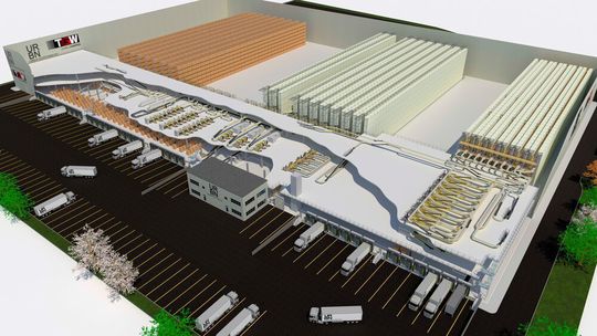 2021 soll das Distributionszentrum den Betrieb aufnehmen. 2021 soll das Distributionszentrum den Betrieb aufnehmen.