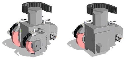 Universal grinding head with 1 or 2 external wheels, cutting speed up to 50 m/s, rated power of grinding wheel holding taper 7.5 kW. Universal grinding head with 1 or 2 external wheels, cutting speed up to 50 m/s, rated power of grinding wheel holding taper 7.5 kW.