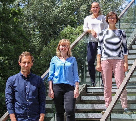 Bilden die neue BMBF-Nachwuchsgruppe am Heinz Nixdorf Institut: v. l. M. Sc. Michael Hesse, M. Sc. Ricarda Götte, M. Sc. Annika Junker und Dr.-Ing. Julia Timmermann. Bilden die neue BMBF-Nachwuchsgruppe am Heinz Nixdorf Institut: v. l. M. Sc. Michael Hesse, M. Sc. Ricarda Götte, M. Sc. Annika Junker und Dr.-Ing. Julia Timmermann.