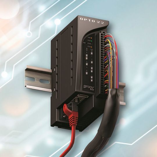 Das I/O-System Groov Rio für das IIoT mit integrierten Funktionen wie MQTT und Node-RED. Das I/O-System Groov Rio für das IIoT mit integrierten Funktionen wie MQTT und Node-RED.