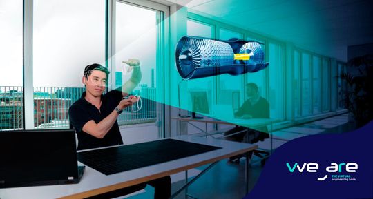 In dem virtuellen Konferenzraum von We Are können alle gängigen CAD-Formate und Dateien ohne Vorbereitungsaufwand visualisiert werden, um diese im Anschluss Kunden und Kollegen interaktiv und immersiv zu präsentieren.