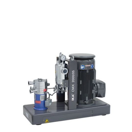 The two-stage design of Ika's CMX 2000 inline mixer ensures stable functionality even at high viscosities. The two-stage design of Ika's CMX 2000 inline mixer ensures stable functionality even at high viscosities.