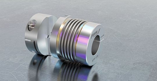 Die Metallbalgkupplung KPP weist ein Nennmoment über 600 Nm und ein Maximalmoment von ca. 1200 Nm auf.