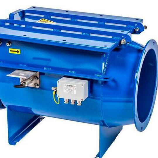 IEP Technologies’ Isoflap version has been certified in accordance with the EU Directive 2014/34/EU and approved for decoupling in the event of dust explosions. IEP Technologies’ Isoflap version has been certified in accordance with the EU Directive 2014/34/EU and approved for decoupling in the event of dust explosions.