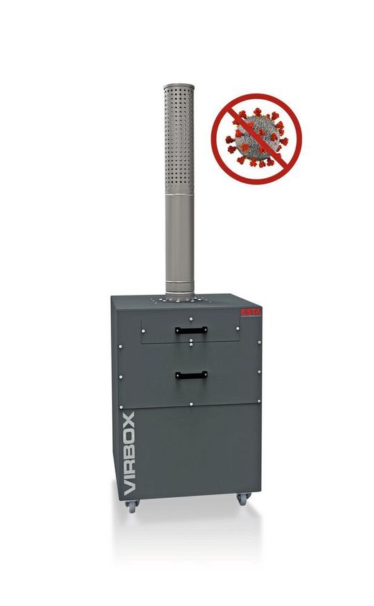 Kompakt, energiesparend und preiswert: Die neue Vir Box von Esta kann die Virenlast in Arbeitsräumen wirkungsvoll eindämmen. Kompakt, energiesparend und preiswert: Die neue Vir Box von Esta kann die Virenlast in Arbeitsräumen wirkungsvoll eindämmen.