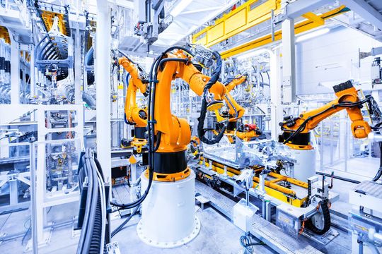 Bis 2022 werden weltweit voraussichtlich etwa 4 Mio. Industrieroboter in den Fabriken im Einsatz sein. Bis 2022 werden weltweit voraussichtlich etwa 4 Mio. Industrieroboter in den Fabriken im Einsatz sein.