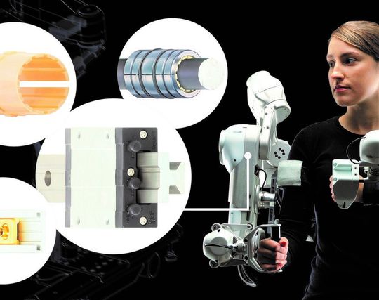 Exoskelett für Schlaganfall-Patienten! Das System Harmony von Harmonic Bionics hilft beim Muskelaufbau. Schmierfreie Igus-Gleitlager sorgen für sekundenschnelle Anpassbarkeit. Exoskelett für Schlaganfall-Patienten! Das System Harmony von Harmonic Bionics hilft beim Muskelaufbau. Schmierfreie Igus-Gleitlager sorgen für sekundenschnelle Anpassbarkeit.