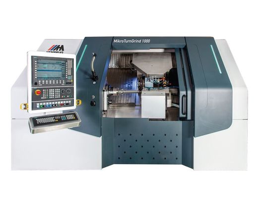So sieht die hybride Mikroturngrind 1000 von Hembrug in der Totalen aus. Prädestiniert ist sie zum Beispiel für die Bearbeitung gehärteter Lager und Antriebswellen, sagt Danobat Overbeck.