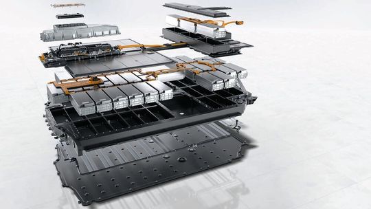 Der Aufbau einer Lithium-Ionen-Batterie.