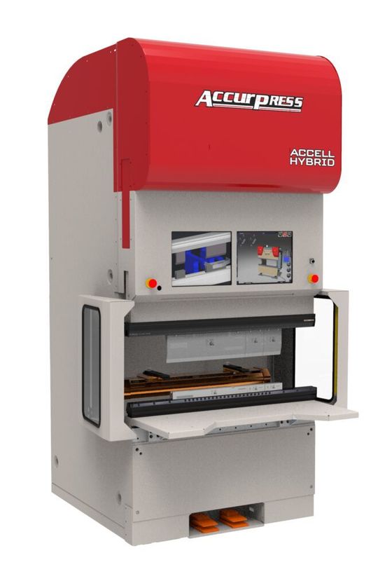 Gesenkbiegepresse von Accell Hybrid. Gesenkbiegepresse von Accell Hybrid.