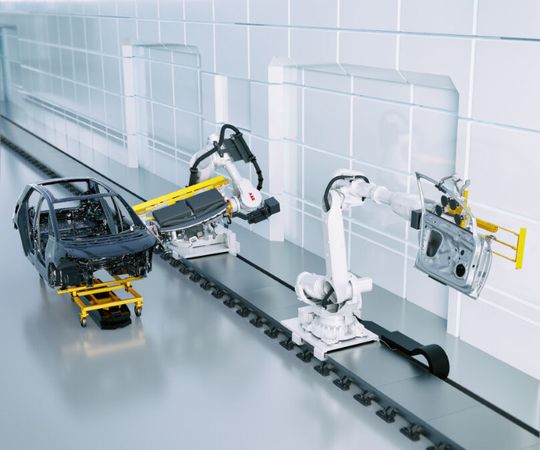Mit der bisher wenig automatisierten Fahrzeugendmontage macht ABB mit dem Dynamic Assembly Pack nun Schluss. Echtzeit-Videokameras und neue Kraft-Momenten-Sensoren machen's möglich. Mit der bisher wenig automatisierten Fahrzeugendmontage macht ABB mit dem Dynamic Assembly Pack nun Schluss. Echtzeit-Videokameras und neue Kraft-Momenten-Sensoren machen's möglich.
