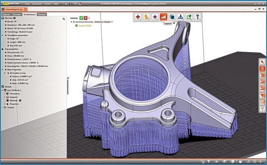 In Version 1.4 der Software 4D_Additive können Anwender die reparierten CAD-Daten als exakte Step-Geometrie speichern