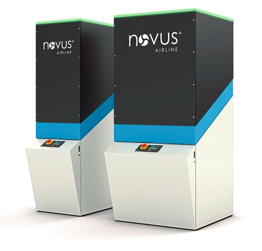 Die Novus Air GmbH hat ein zum Patent angemeldetes Filterprinzip entwickelt, das nun in der neuen Baureihe Novus Airline zum Tragen kommt. Die Novus Air GmbH hat ein zum Patent angemeldetes Filterprinzip entwickelt, das nun in der neuen Baureihe Novus Airline zum Tragen kommt.
