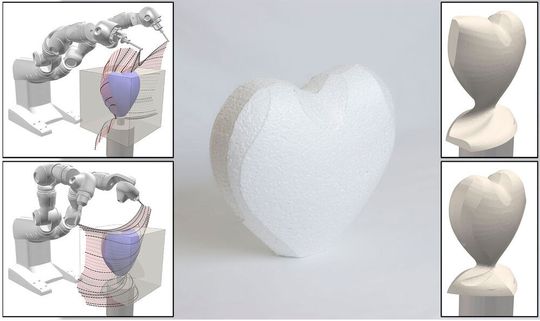 Der Roboter kann verschiedenste Formen schneiden.