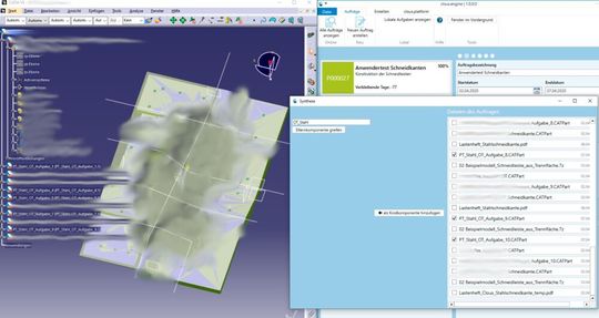 Stahleinsätze als Teilergebniskonstruktionen direkt von der Clous.Platform über und mithilfe der Clous.Engine ins Werkzeugmodell verbaut.