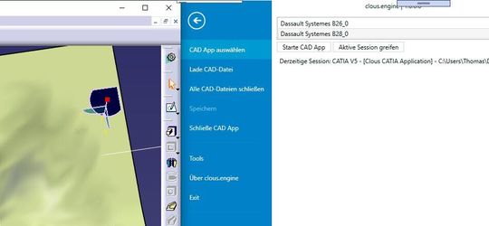 Die Clous.Engine war bei Messner mit Catia verbunden.