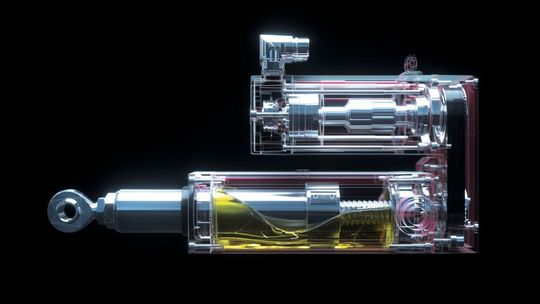 Für die Umwandlung der Motordrehung in eine
lineare Bewegung setzt
das Unternehmen bei der CMSB-Baureihe auf eine patentierte Konstruktion mit Kugelumlaufspindel,
die in einem geschlossenen Ölbad läuft. Für die Umwandlung der Motordrehung in eine
lineare Bewegung setzt
das Unternehmen bei der CMSB-Baureihe auf eine patentierte Konstruktion mit Kugelumlaufspindel,
die in einem geschlossenen Ölbad läuft.