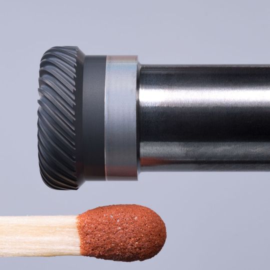 Tiny tools of just 1.8 - 8 mm diameter are used to machine housings. Below, a close up of such a tool (against a match head for comparison) Tiny tools of just 1.8 - 8 mm diameter are used to machine housings. Below, a close up of such a tool (against a match head for comparison)