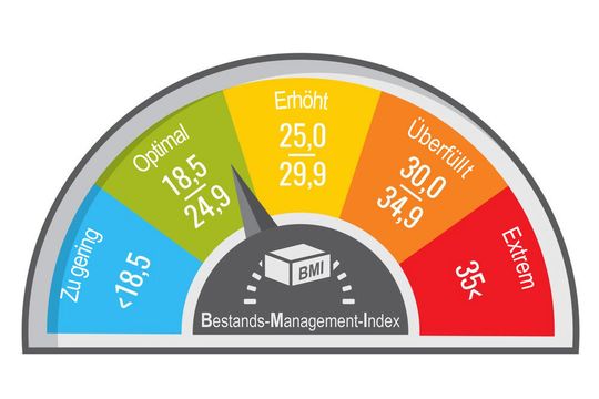 Über das „ESA-Analyse-Tool“ können Unternehmen ihren Bestands-Management-Index (BMI) ermitteln. Über das „ESA-Analyse-Tool“ können Unternehmen ihren Bestands-Management-Index (BMI) ermitteln.