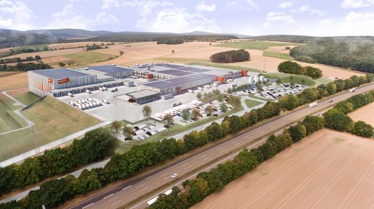 So soll das Logistikzentrum von Tegut einmal aussehen. So soll das Logistikzentrum von Tegut einmal aussehen.