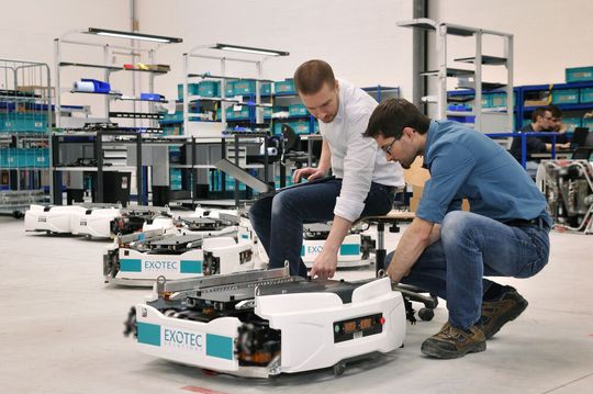 Auf der Logimat 2019 wurden die Skypods von Exotec als eines der besten Produkte ausgezeichnet. Einige Investoren konnten sie anscheinend auch überzeugen. Auf der Logimat 2019 wurden die Skypods von Exotec als eines der besten Produkte ausgezeichnet. Einige Investoren konnten sie anscheinend auch überzeugen.
