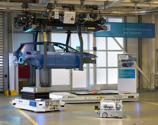 Alle Stäubli-FTS werden in Zukunft mit dem kontaktlosen Ladesystem Etalink 3000 von Wiferion ausgestattet. Alle Stäubli-FTS werden in Zukunft mit dem kontaktlosen Ladesystem Etalink 3000 von Wiferion ausgestattet.