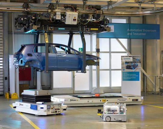 Alle Stäubli-FTS werden in Zukunft mit dem kontaktlosen Ladesystem Etalink 3000 von Wiferion ausgestattet. Alle Stäubli-FTS werden in Zukunft mit dem kontaktlosen Ladesystem Etalink 3000 von Wiferion ausgestattet.