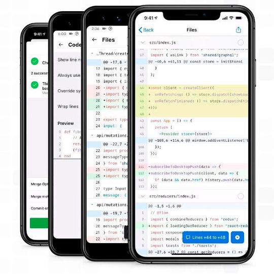 GitHub for Mobile erlaubt unter anderem Kommentare über mehrere Code-Zeilen und bietet neue Merge- und Coding-Optionen. GitHub for Mobile erlaubt unter anderem Kommentare über mehrere Code-Zeilen und bietet neue Merge- und Coding-Optionen.