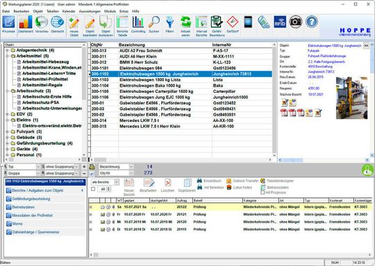 Mit dem Wartungsplaner lassen sich Daten zu Unternehmens- oder Kundenassets zentral verwalten. Mit dem Wartungsplaner lassen sich Daten zu Unternehmens- oder Kundenassets zentral verwalten.