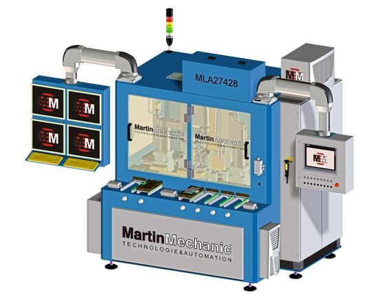 Das filigrane Teilehandling der Automationsanlage MLA27428 von Martin Mechanic wurde exakt auf die Produktion im Reinraum abgestimmt. Das filigrane Teilehandling der Automationsanlage MLA27428 von Martin Mechanic wurde exakt auf die Produktion im Reinraum abgestimmt.