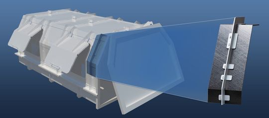 Anti-Vermüllung: Konstruktives Konzept einer leichten Aufbaustruktur für einen Behälter eines kommunalen Müllsammlers in Mischbauweise auf Basis von Aluminiumprofilen und GFK-Platten. Anti-Vermüllung: Konstruktives Konzept einer leichten Aufbaustruktur für einen Behälter eines kommunalen Müllsammlers in Mischbauweise auf Basis von Aluminiumprofilen und GFK-Platten.