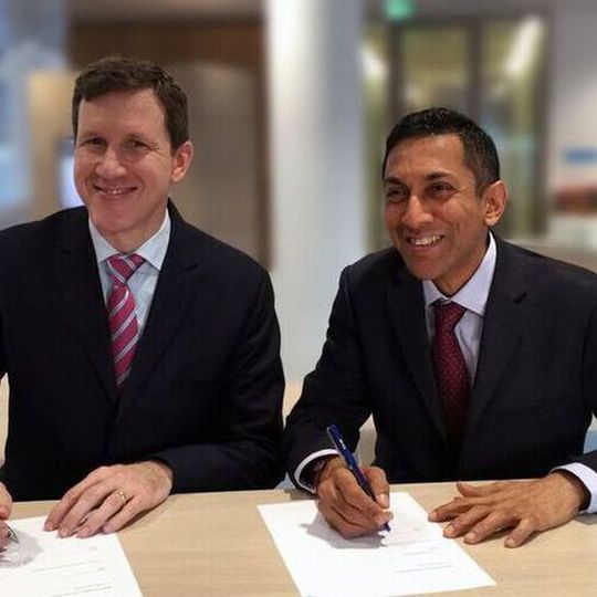 Rob Vancko, Nouryon’s Head of MCA and Chairman of Anaven with Sunil Lalbhai, Chairman and Managing Director of Atul. Rob Vancko, Nouryon’s Head of MCA and Chairman of Anaven with Sunil Lalbhai, Chairman and Managing Director of Atul.