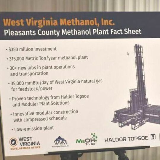 The Pleasants County site is conveniently located for regional methanol customers who currently transport methanol from the U.S. Gulf Coast or from other countries. The Pleasants County site is conveniently located for regional methanol customers who currently transport methanol from the U.S. Gulf Coast or from other countries.