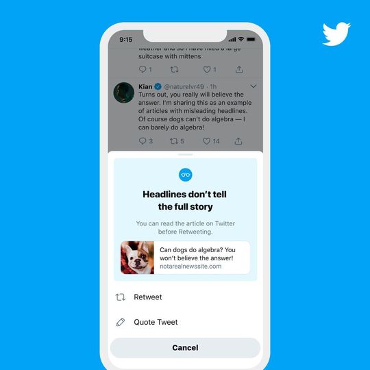 Eine neue Funktion auf Twitter soll einen fundierten Meinungsaustausch unterstützen. Eine neue Funktion auf Twitter soll einen fundierten Meinungsaustausch unterstützen.