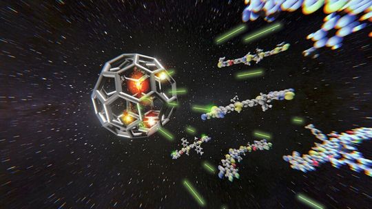 Ein internationales Forscherteam untersuchte Farbstoffe, aus denen moderne organische Solarzellen aufgebaut sind. Diese können hinsichtlich ihrer Effizienz mit den bisher verwendeten Akzeptor-Molekülen – so genannten Fullerenen – gleichziehen bzw. sie übertreffen (Symbolbild). Ein internationales Forscherteam untersuchte Farbstoffe, aus denen moderne organische Solarzellen aufgebaut sind. Diese können hinsichtlich ihrer Effizienz mit den bisher verwendeten Akzeptor-Molekülen – so genannten Fullerenen – gleichziehen bzw. sie übertreffen (Symbolbild).