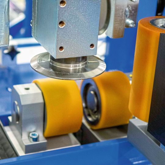 Optimiertes Rändelrad für Aluminiumprofile. Optimiertes Rändelrad für Aluminiumprofile.