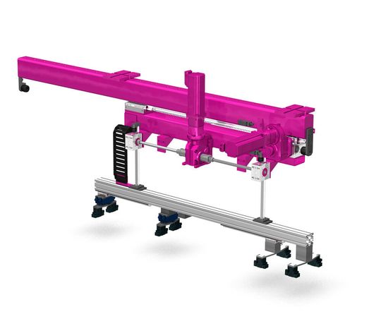 Die Basis dieses Shuttles bildet ein Lifgo-Zahnstangengetriebe von Leantechnik. Die Basis dieses Shuttles bildet ein Lifgo-Zahnstangengetriebe von Leantechnik.