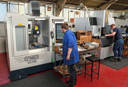 The Spinner VC750 3-axis VMC on the shop floor at Plasticom alongside the other main investment this year, a Sodick AD35L die-sink EDM machine. The Spinner VC750 3-axis VMC on the shop floor at Plasticom alongside the other main investment this year, a Sodick AD35L die-sink EDM machine.