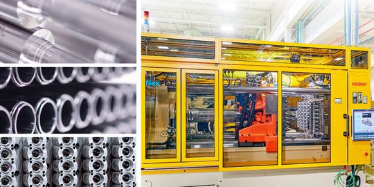 Husky’s NexPET system supports a wider variety of applications, more SKUs, shorter production runs and more frequent design changeovers. Husky’s NexPET system supports a wider variety of applications, more SKUs, shorter production runs and more frequent design changeovers.